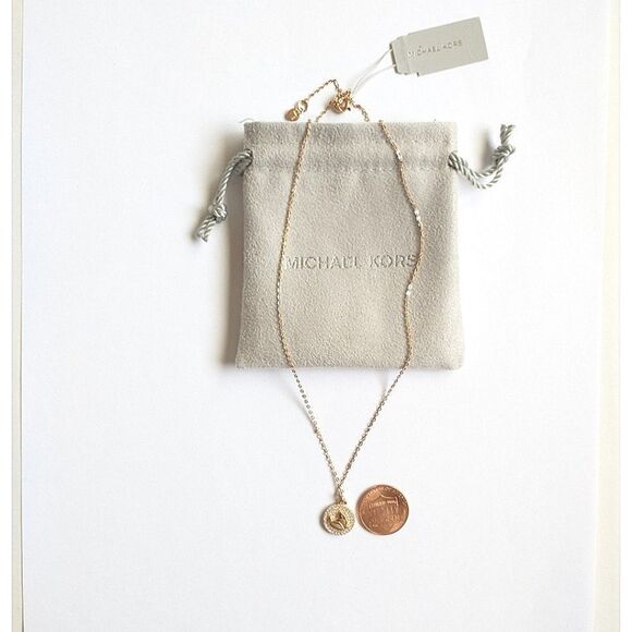 New! MICHAEL KORS Crystal Zodiac Pisces Gold-plated Sterling Silver Necklace - Picture 12 of 12